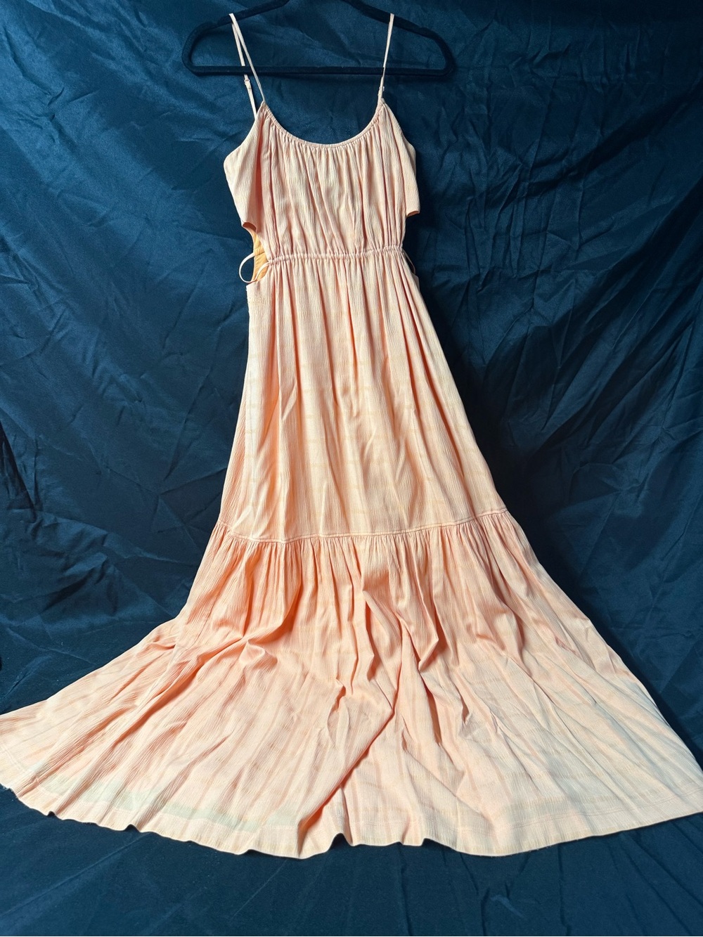Jonathan Simkhai Peach Spaghetti-Strap Maxi Dress size small